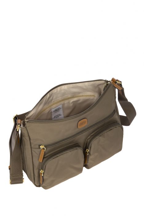 5055 Bric's X-Bag Postacı Çantası 34x24x8/14 cm Toprak/Elephant - 441