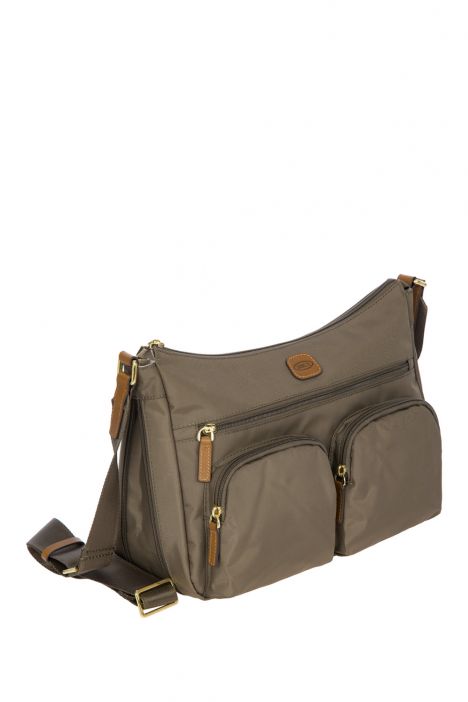 5055 Bric's X-Bag Postacı Çantası 34x24x8/14 cm Toprak/Elephant - 441