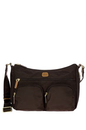 5055 Bric's X-Bag Postacı Çantası 34x24x8/14 cm Kahve/Brown - 086