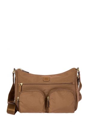 5055 Bric's X-Bag Postacı Çantası 34x24x8/14 cm Kahve/Brownie - 865