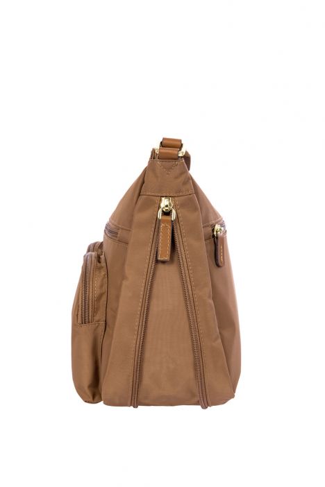 5055 Bric's X-Bag Postacı Çantası 34x24x8/14 cm Kahve/Brownie - 865