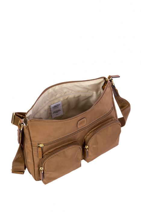 5055 Bric's X-Bag Postacı Çantası 34x24x8/14 cm Kahve/Brownie - 865