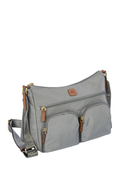 5055 Bric's X-Bag Postacı Çantası 34x24x8/14 cm Grey/Cloud - 517