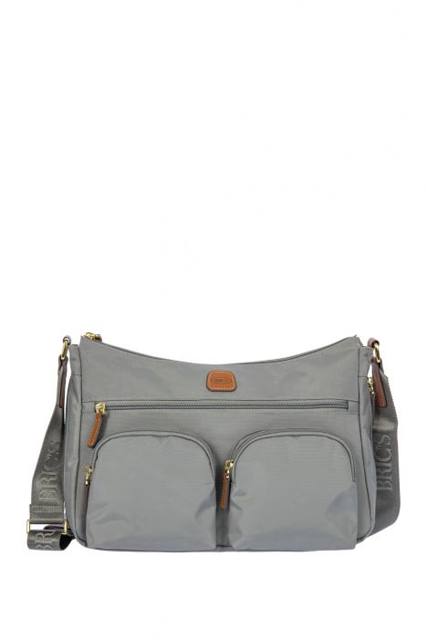 5055 Bric's X-Bag Postacı Çantası 34x24x8/14 cm Grey/Cloud - 517
