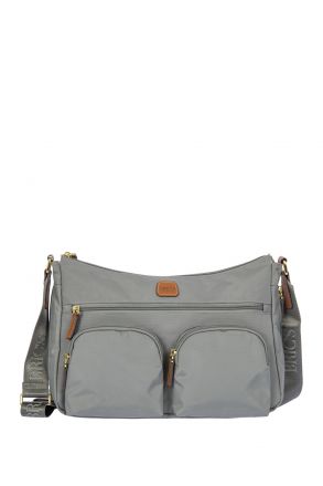 5055 Bric's X-Bag Postacı Çantası 34x24x8/14 cm Grey/Cloud - 517