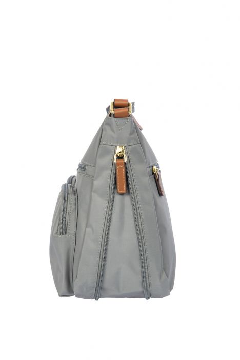 5055 Bric's X-Bag Postacı Çantası 34x24x8/14 cm Grey/Cloud - 517