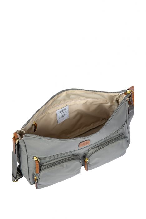 5055 Bric's X-Bag Postacı Çantası 34x24x8/14 cm Grey/Cloud - 517