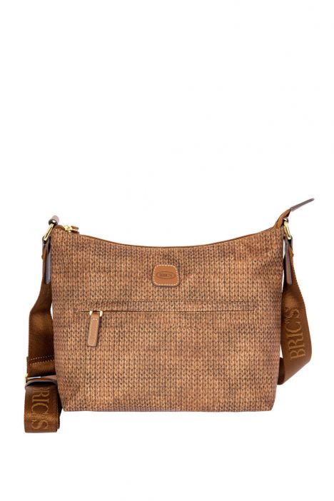 5056 Bric's X-Bag Omuz Çantası 25x21,5x13 cm Karamel/Wool Caramal - 637