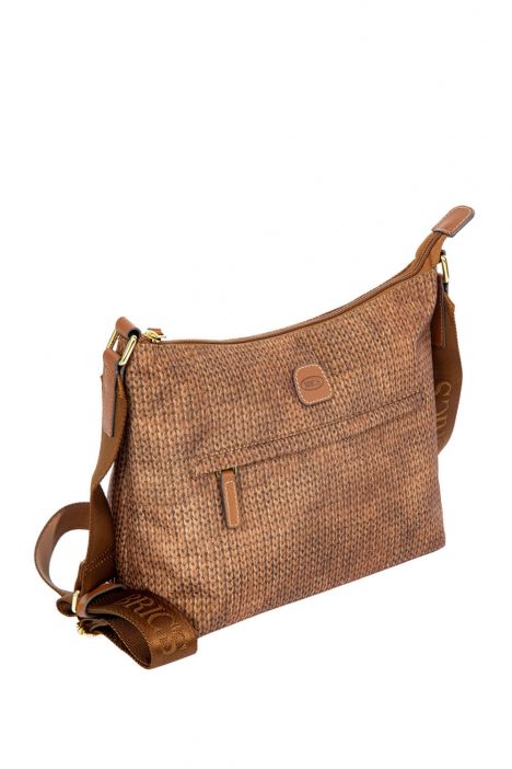 5056 Bric's X-Bag Omuz Çantası 25x21,5x13 cm Karamel/Wool Caramal - 637