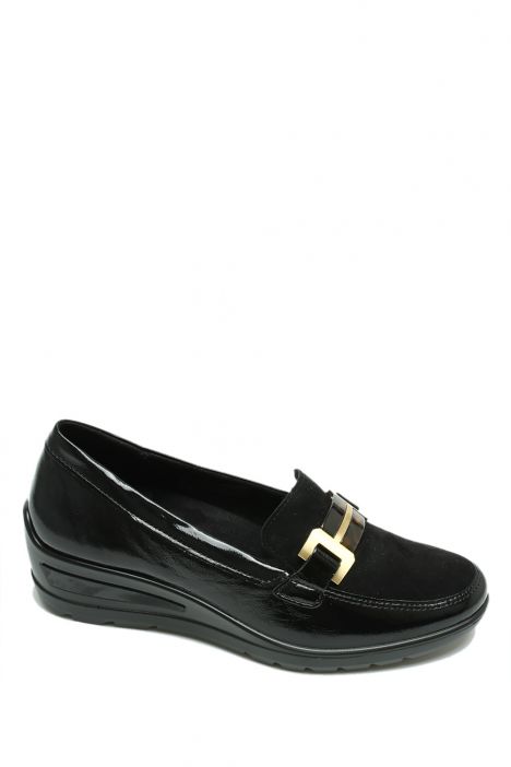 50609 Ara Shoes Zürich Kadın Dolgu Topuklu Ayakkabı 3.5-8.5 21 CRUNCHL,SAMTCHE , BLACK