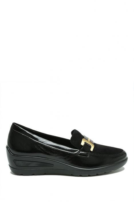 50609 Ara Shoes Zürich Kadın Dolgu Topuklu Ayakkabı 3.5-8.5 21 CRUNCHL,SAMTCHE , BLACK