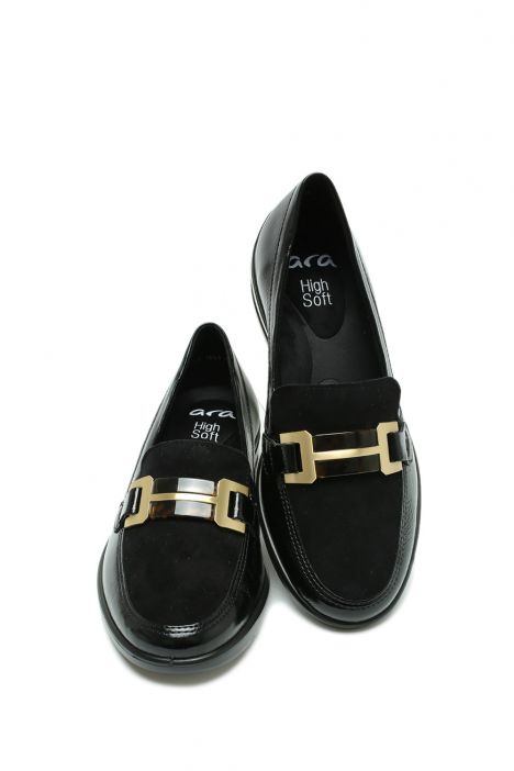 50609 Ara Shoes Zürich Kadın Dolgu Topuklu Ayakkabı 3.5-8.5 21 CRUNCHL,SAMTCHE , BLACK