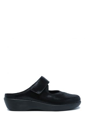 5060 Berkemann Rosie Kadın Anatomik Terlik 3.0-7.5 Schwarz/Metallic - Leder/Stretch - 912