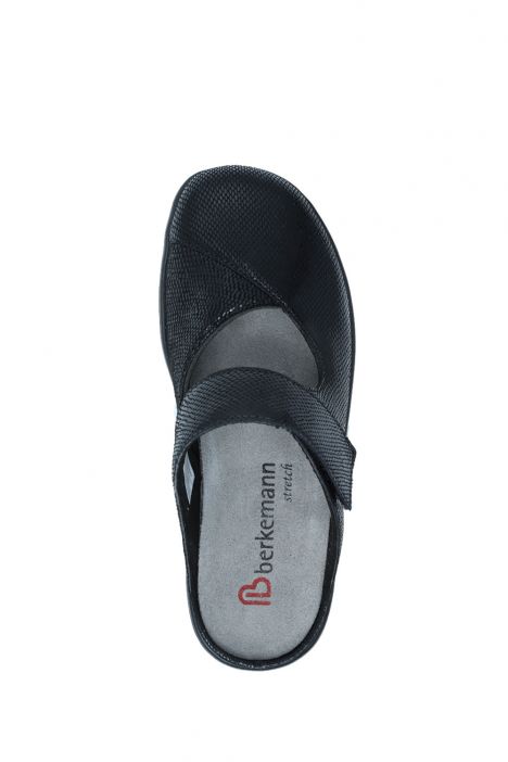 5060 Berkemann Rosie Kadın Anatomik Terlik 3.0-7.5 Schwarz/Metallic - Leder/Stretch - 912