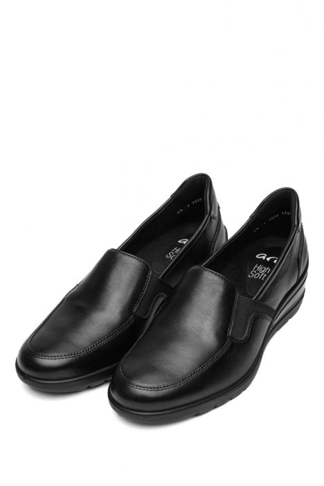 50613 Ara Shoes Zürich Kadın Dolgu Topuklu Ayakkabı 3.0-8.0 10 CLUBCALF,CRUNCH-MET , BLACK