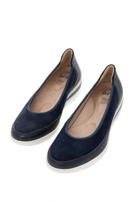 50664 Ara Shoes Zürich Kadın Dolgu Topuklu Ayakkabı 3.5-8.5 02 FIRENZECALF,SAMTCHEVRO , BLAU