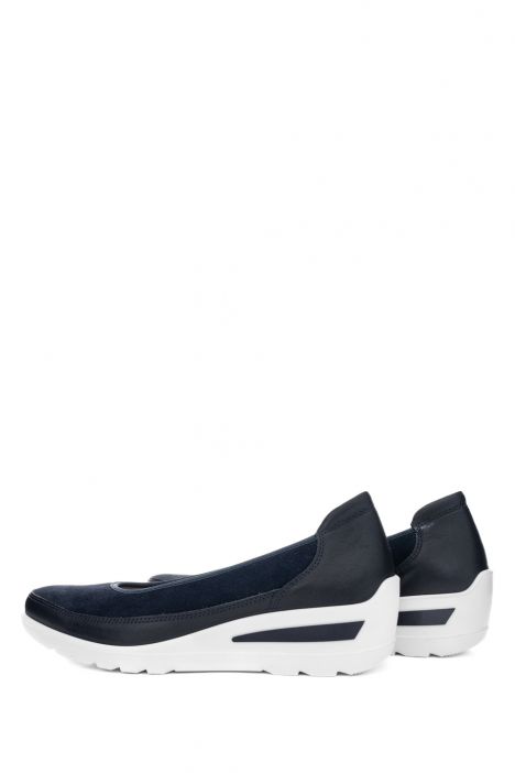 50664 Ara Shoes Zürich Kadın Dolgu Topuklu Ayakkabı 3.5-8.5 02 FIRENZECALF,SAMTCHEVRO , BLAU