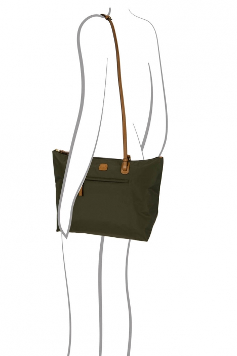5070 Bric's X-Bag Omuz Çantası 35x34x15 cm Yeşil / Olive