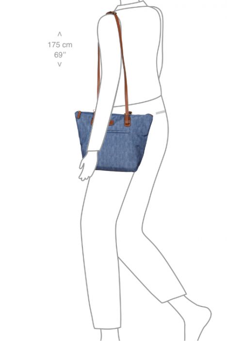 5070 Bric's X-Bag Omuz Çantası 35x34x15 cm Kot/Jeans - 447