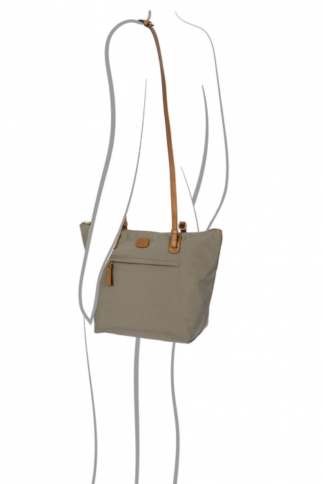 5071 Bric's X-Bag Omuz Çantası 26x27x15 cm Dove Gri / Dove Grey