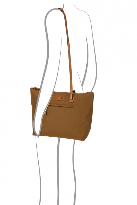 5071 Bric's X-Bag Omuz Çantası 26x27x15 cm Taba / Leather