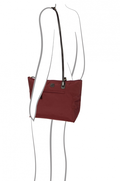 5071 Bric's X-Bag Omuz Çantası 26x27x15 cm Bordo / Bordeaux