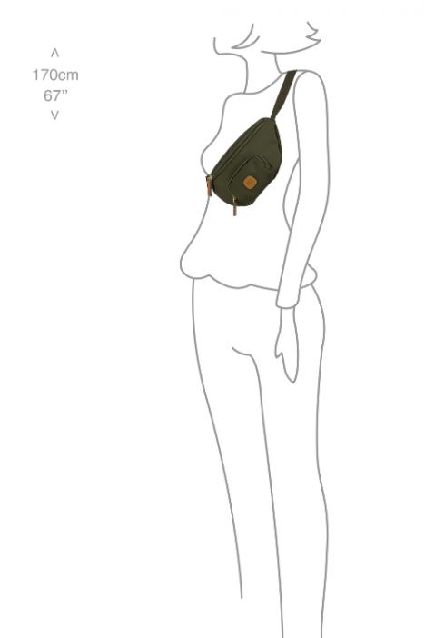 5088 Bric's X-Bag Bel Çantası 23x14x8 cm Yeşil/Olive - 78