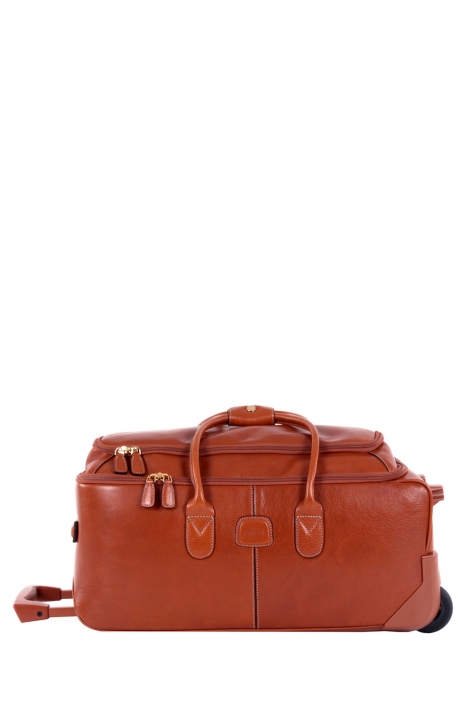 5220 Bric's Life Pelle Kabin Boy Valiz 55x25x32 cm Taba / Leather