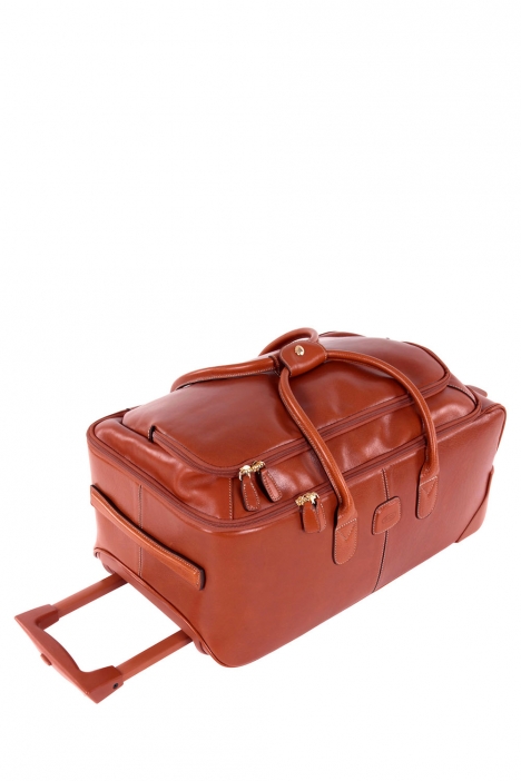 5220 Bric's Life Pelle Kabin Boy Valiz 55x25x32 cm Taba / Leather