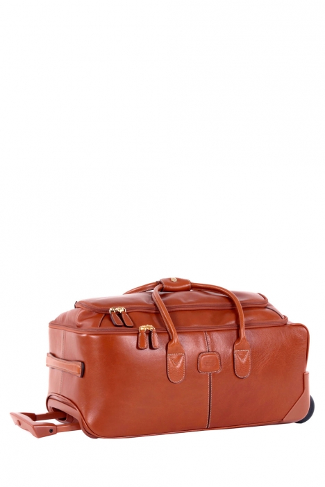 5220 Bric's Life Pelle Kabin Boy Valiz 55x25x32 cm Taba / Leather