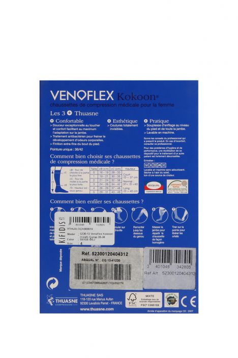 5230-12 Venoflex Kokoon Dizaltı Çorap 20-36 mmHg (Normal) Bej / Beige