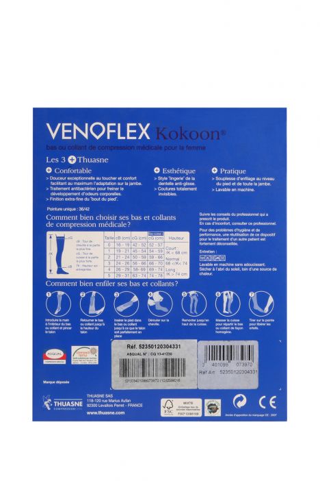 5235-31 Venoflex Kokoon Uzun Burnu Kapalı 20-36 mmHg (Kısa) Bej / Beige
