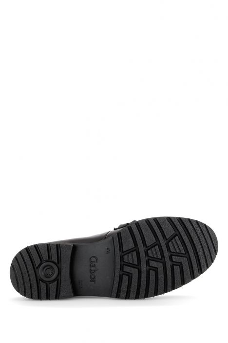 52554 Gabor Kadın Deri Loafer Ayakkabı 3.5-7.5 67 Siyah/Foulardcalf - schwarz (uni+lack)