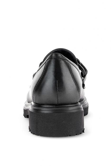 52554 Gabor Kadın Deri Loafer Ayakkabı 3.5-7.5 67 Siyah/Foulardcalf - schwarz (uni+lack)
