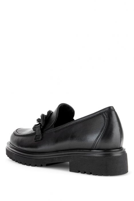 52554 Gabor Kadın Deri Loafer Ayakkabı 3.5-7.5 67 Siyah/Foulardcalf - schwarz (uni+lack)