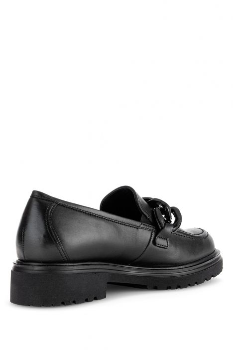 52554 Gabor Kadın Deri Loafer Ayakkabı 3.5-7.5 67 Siyah/Foulardcalf - schwarz (uni+lack)