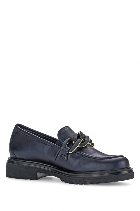 52554 Gabor Kadın Deri Loafer Ayakkabı 3.5-7.5 66 Lacivert/Samoa perl. - ocean (uni+blush)