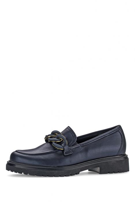 52554 Gabor Kadın Deri Loafer Ayakkabı 3.5-7.5 66 Lacivert/Samoa perl. - ocean (uni+blush)