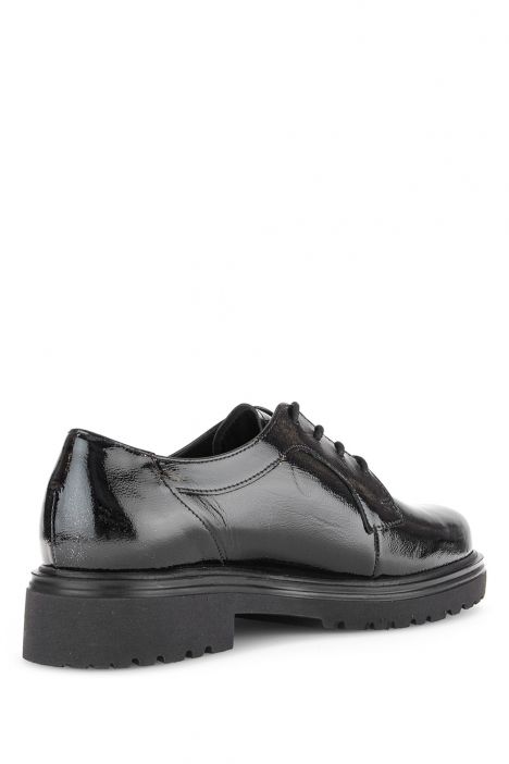 52555 Gabor Kadın Deri Loafer Ayakkabı 3.5-7.5 97 Siyah/Knautschlack - schwarz