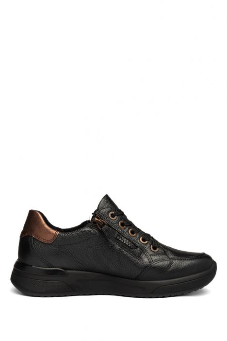 52604 Ara Shoes Vienna Kadın Ayakkabı 3.5-7.5 01 GAUCHOCALF,CRUNCH-MET , SCHWARZ