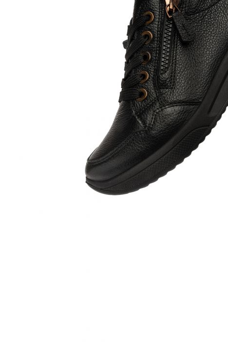 52604 Ara Shoes Vienna Kadın Ayakkabı 3.5-7.5 01 GAUCHOCALF,CRUNCH-MET , SCHWARZ
