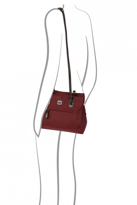 5282 Bric's X-Bag Omuz Çantası 32x25x15 cm Bordo / Bordeaux