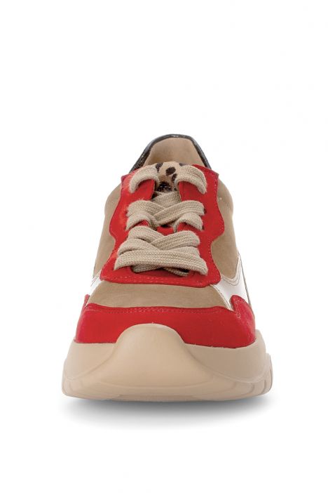 53451 Gabor Kadın Leopar Detaylı Sneaker Ayakkabı 4.0-7.5 13 Multi/Samtch./Nubuk/Luchs - fire/nut kombi