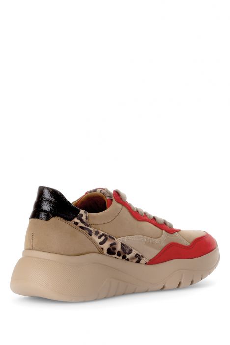 53451 Gabor Kadın Leopar Detaylı Sneaker Ayakkabı 4.0-7.5 13 Multi/Samtch./Nubuk/Luchs - fire/nut kombi