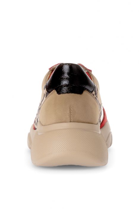 53451 Gabor Kadın Leopar Detaylı Sneaker Ayakkabı 4.0-7.5 13 Multi/Samtch./Nubuk/Luchs - fire/nut kombi