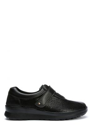 5351 Berkemann Susanna Kadın Velkrolu Anatomik Ayakkabı 3.0-8.5 Signal Black/Black - Nappa/Stretch - 805