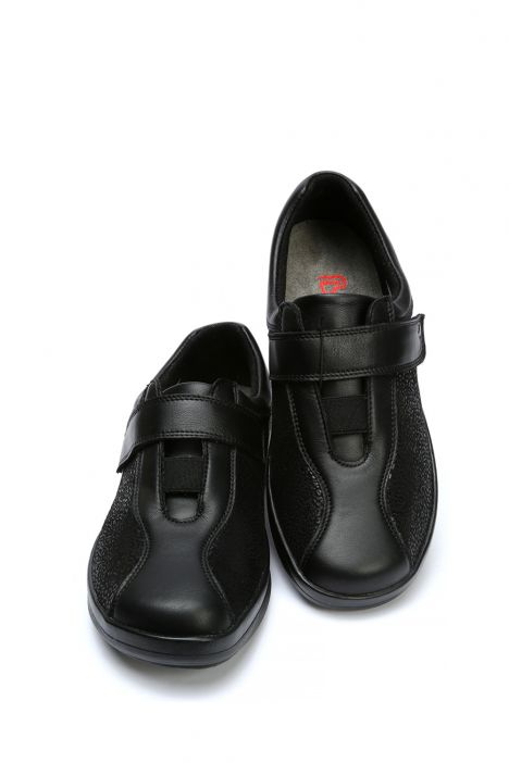5351 Berkemann Susanna Kadın Velkrolu Anatomik Ayakkabı 3.0-8.5 Signal Black/Black - Nappa/Stretch - 805