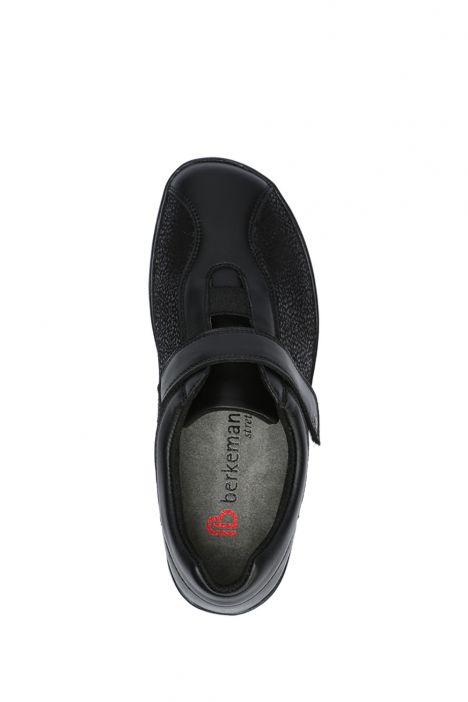 5351 Berkemann Susanna Kadın Velkrolu Anatomik Ayakkabı 3.0-8.5 Signal Black/Black - Nappa/Stretch - 805