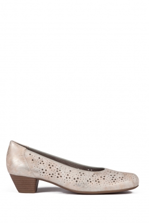 53609 Ara Shoes Kadın Topuklu Deri Ayakkabı 3-8 FRESCO, PUDER - 77FP
