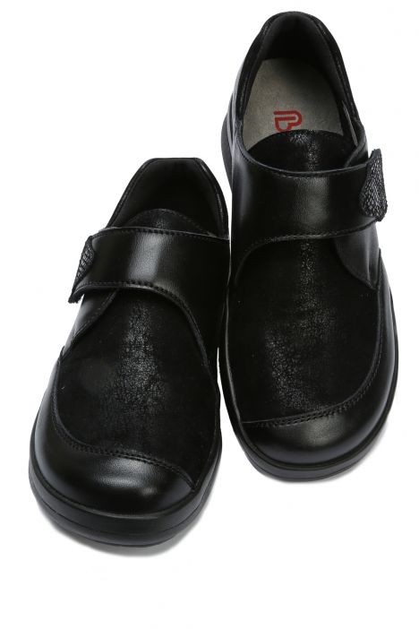 5360 Berkemann Venita Kadın Velkrolu Anatomik Ayakkabı 3.5-7.5 Black/Shiny - Leather/Stretch - 943